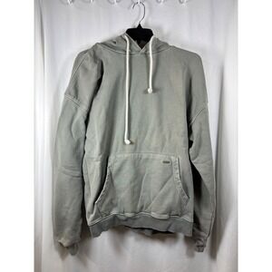 YoungLA Mens Heavyweight Oversized Hoodie Washed Sage Green French Terry XL